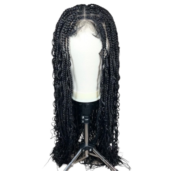 Synthetic Knotless Boho Box Braid 36 Inch Lace Front Glueless Wig - Picture 1 of 14